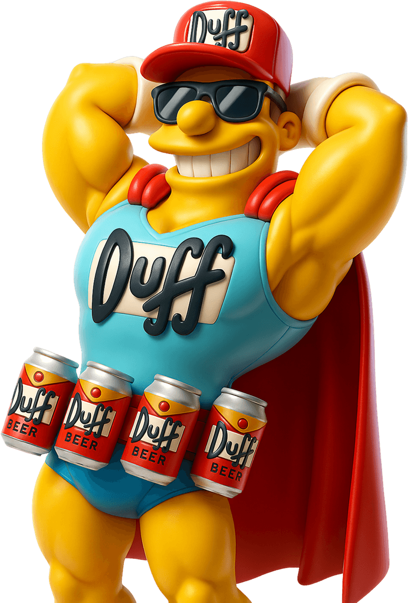 Duff Man - Homer Simpson Superhero